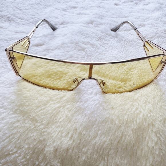Shane Clear Yellow Wrap-Around Sunglasses - Picture 3 of 10